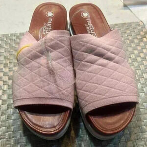 NURTURE ROAM WILLOW KNIT PLATFORM SANDALS IN SIZE 8.5